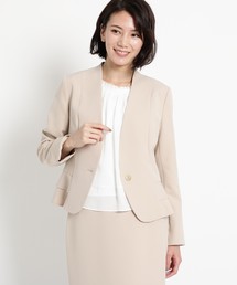 【洗える】ペプラムストレッチジャケット