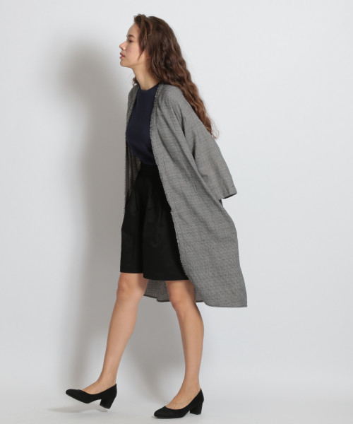 niko and...（ニコアンド）の「ホヅホヅチェックガウン（その他アウター・レディース・ネイビー/ブラウン/グレー・FREE）」の5枚目の写真