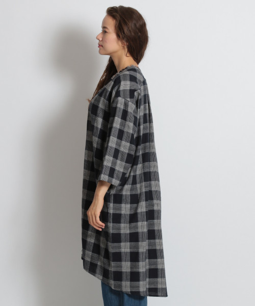 niko and...（ニコアンド）の「ホヅホヅチェックガウン（その他アウター・レディース・ネイビー/ブラウン/グレー・FREE）」の10枚目の写真