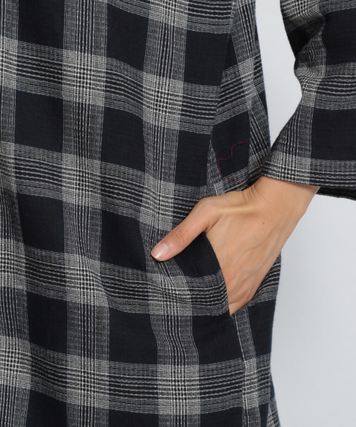 niko and...（ニコアンド）の「ホヅホヅチェックガウン（その他アウター・レディース・ネイビー/ブラウン/グレー・FREE）」の14枚目の写真
