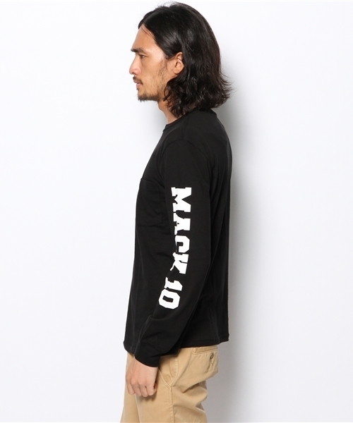 WEGO(ウィゴー)の「WEGO/袖ロゴポケットTee(Tシャツ/カットソー・メンズ・ブラック/ホワイト・LARGE/MEDIUM)」の4枚目の写真