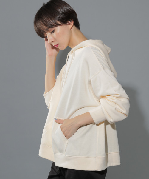 PAGEBOY（ページボーイ）の「BIGシルエットパーカー（Tシャツ/カットソー・レディース・ブラック/グレー/オフホワイト/ダークパープル・FREE）」の2枚目の写真