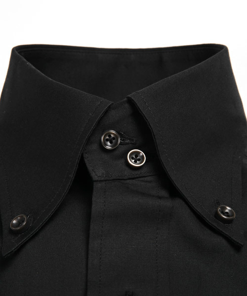 LUXSTYLE（ラグスタイル）の「極-きわみ- 日本製ブロードデュエボタンダウン長袖シャツ（シャツ/ブラウス・メンズ・ホワイト/ブラック/ネイビー/サックスブルー・M/L/XL）」の11枚目の写真