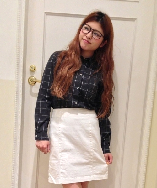 Another Edition（アナザーエディション）の「AE WND/PANE CHK SHT（シャツ/ブラウス・レディース・ブラック/ライトグレー/コバルトブルー・フリー）」の2枚目の写真