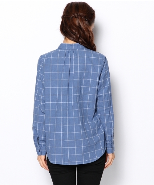 Another Edition（アナザーエディション）の「AE WND/PANE CHK SHT（シャツ/ブラウス・レディース・ブラック/ライトグレー/コバルトブルー・フリー）」の6枚目の写真