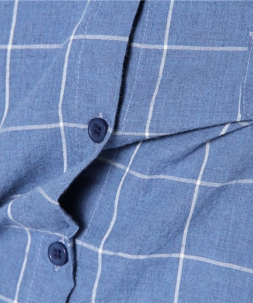 Another Edition（アナザーエディション）の「AE WND/PANE CHK SHT（シャツ/ブラウス・レディース・ブラック/ライトグレー/コバルトブルー・フリー）」の11枚目の写真