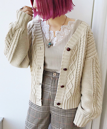 apres jour（アプレジュール）の「ケーブルニットVカーディガン【ZOZOTOWN限定アイテム】（カーディガン/ボレロ）」