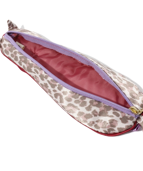 バービー　ヒョウ柄Mサイズ　歯ブラシポーチネイビー 巾着2枚セット、スパバッグ、歯ブラシポーチ、ワイヤーポーチ