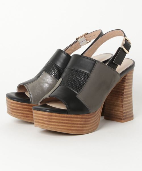 あしながおじさん（アシナガオジサン）の「〈あしながおじさん〉　厚底カバードサンダル（サンダル・レディース・ベージュ/サーモンピンク/ブラック/ホワイト・23.5cm/23.0cm/24.0cm/24.5cm/22.5cm）」の3枚目の写真