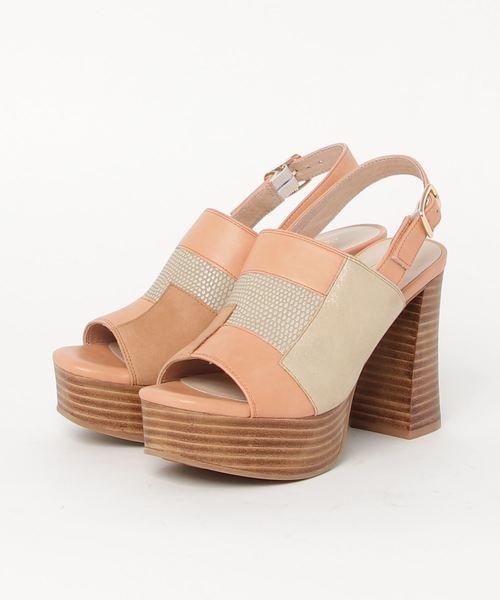 あしながおじさん（アシナガオジサン）の「〈あしながおじさん〉　厚底カバードサンダル（サンダル・レディース・ベージュ/サーモンピンク/ブラック/ホワイト・23.5cm/23.0cm/24.0cm/24.5cm/22.5cm）」の7枚目の写真