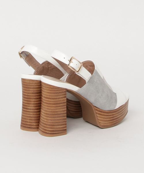 あしながおじさん（アシナガオジサン）の「〈あしながおじさん〉　厚底カバードサンダル（サンダル・レディース・ベージュ/サーモンピンク/ブラック/ホワイト・23.5cm/23.0cm/24.0cm/24.5cm/22.5cm）」の8枚目の写真