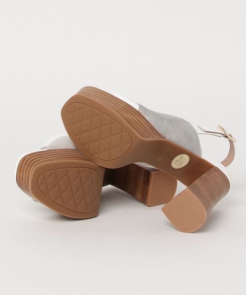 あしながおじさん（アシナガオジサン）の「〈あしながおじさん〉　厚底カバードサンダル（サンダル・レディース・ベージュ/サーモンピンク/ブラック/ホワイト・23.5cm/23.0cm/24.0cm/24.5cm/22.5cm）」の9枚目の写真