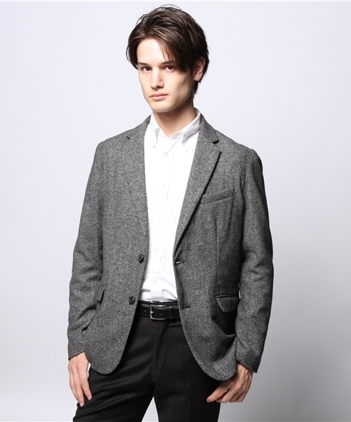 EDIFICE(エディフィス)の「◇フラノストレッチ2Bジャケット(テーラードジャケット・メンズ・ネイビー/グレー/チャコールグレー/ブラック/キャメル・SMALL/MEDIUM/LARGE/X-LARGE)」の9枚目の写真