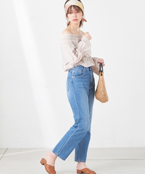 natural couture(ナチュラルクチュール)の「ライトテレコシャーリングブラウス(シャツ/ブラウス・レディース・ベージュ/オフホワイト/ピンク/ミント・FREE)」の10枚目の写真