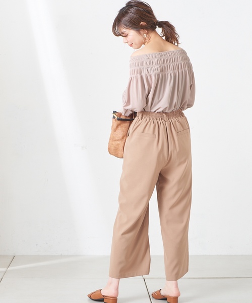 natural couture(ナチュラルクチュール)の「ライトテレコシャーリングブラウス(シャツ/ブラウス・レディース・ベージュ/オフホワイト/ピンク/ミント・FREE)」の20枚目の写真