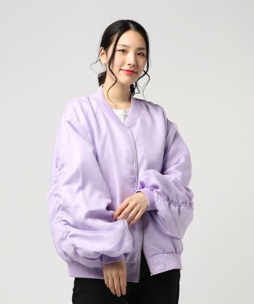 WC（ダブル シー）の「WC/オーガンジーブルゾン（ブルゾン・レディース・ライトパープル/ブラック・FREE）」の7枚目の写真