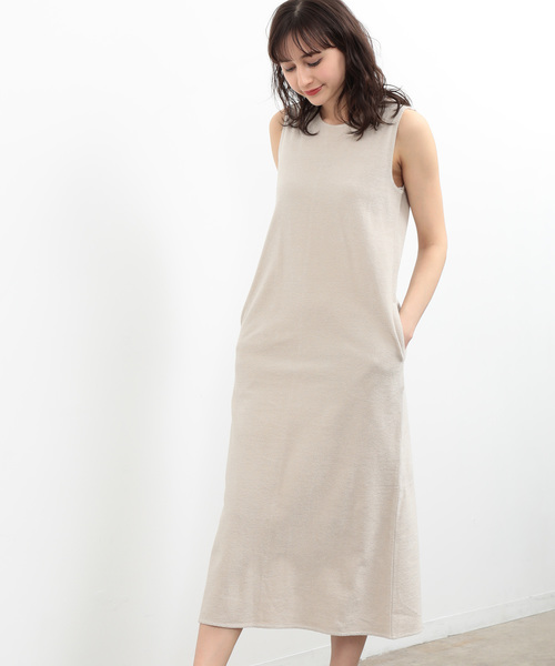SALON adam et rope'（サロン アダム エ ロペ）の「【SMILE COTTON】ミニパイルドレス（ワンピース・レディース・ベージュ/パープル/オレンジ・FREE）」の2枚目の写真