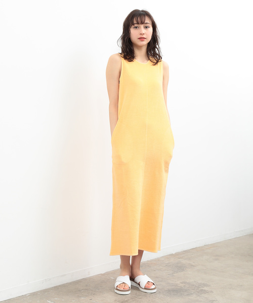 SALON adam et rope'（サロン アダム エ ロペ）の「【SMILE COTTON】ミニパイルドレス（ワンピース・レディース・ベージュ/パープル/オレンジ・FREE）」の14枚目の写真