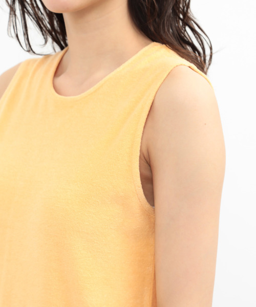 SALON adam et rope'（サロン アダム エ ロペ）の「【SMILE COTTON】ミニパイルドレス（ワンピース・レディース・ベージュ/パープル/オレンジ・FREE）」の6枚目の写真