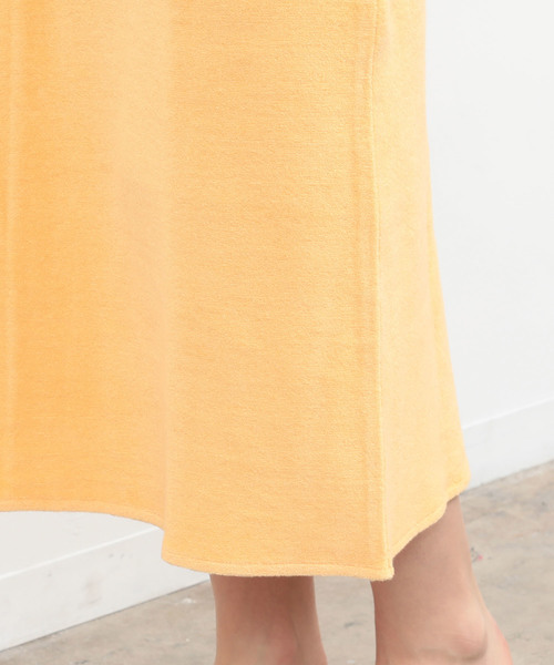 SALON adam et rope'（サロン アダム エ ロペ）の「【SMILE COTTON】ミニパイルドレス（ワンピース・レディース・ベージュ/パープル/オレンジ・FREE）」の4枚目の写真