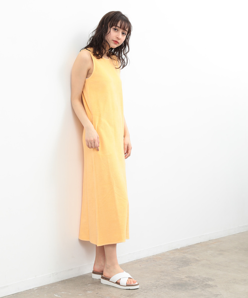 SALON adam et rope'（サロン アダム エ ロペ）の「【SMILE COTTON】ミニパイルドレス（ワンピース・レディース・ベージュ/パープル/オレンジ・FREE）」の8枚目の写真