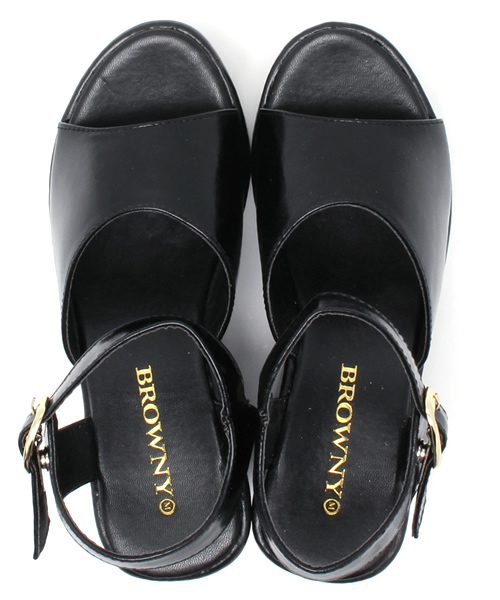 WEGO（ウィゴー）の「WEGO/フェイクレザー厚底サンダル（サンダル・レディース・レッド/ホワイト/ブラック・24.5/23.5）」の9枚目の写真