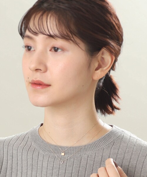 COCOSHNIK(ココシュニック)の「K10パドロックモチーフ ネックレス(ネックレス・レディース・ホワイト系その他7・40cm)」の6枚目の写真