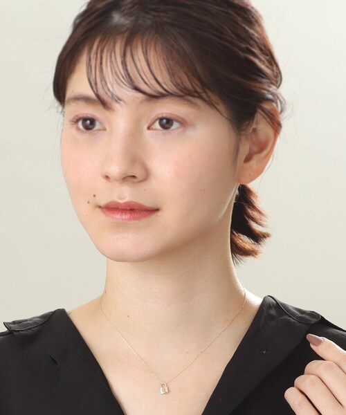 COCOSHNIK(ココシュニック)の「K10パドロックモチーフ ネックレス(ネックレス・レディース・ホワイト系その他7・40cm)」の7枚目の写真
