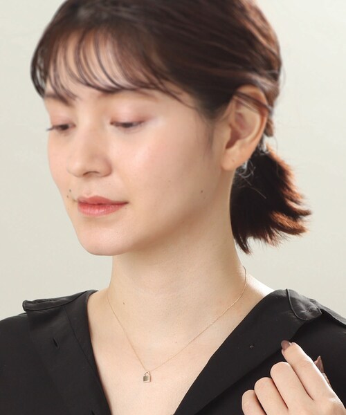 COCOSHNIK(ココシュニック)の「K10パドロックモチーフ ネックレス(ネックレス・レディース・ホワイト系その他7・40cm)」の8枚目の写真