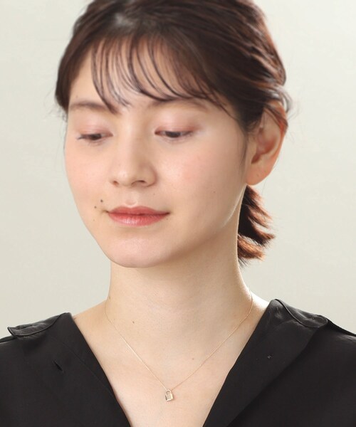 COCOSHNIK(ココシュニック)の「K10パドロックモチーフ ネックレス(ネックレス・レディース・ホワイト系その他7・40cm)」の9枚目の写真