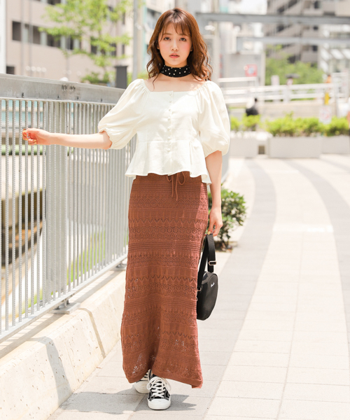 Heather（ヘザー）の「スカーフツキアサコンブラウス　848428（Tシャツ/カットソー・レディース・ホワイト/ブラック/ベージュ/ピンク・FREE）」の17枚目の写真