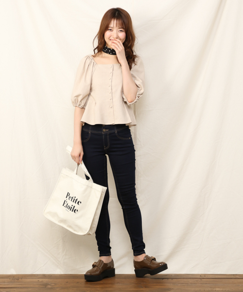 Heather（ヘザー）の「スカーフツキアサコンブラウス　848428（Tシャツ/カットソー・レディース・ホワイト/ブラック/ベージュ/ピンク・FREE）」の10枚目の写真