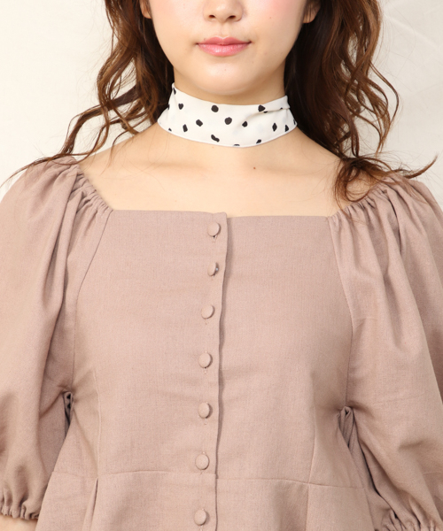 Heather（ヘザー）の「スカーフツキアサコンブラウス　848428（Tシャツ/カットソー・レディース・ホワイト/ブラック/ベージュ/ピンク・FREE）」の16枚目の写真