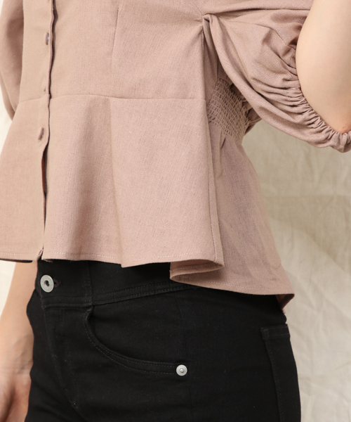 Heather（ヘザー）の「スカーフツキアサコンブラウス　848428（Tシャツ/カットソー・レディース・ホワイト/ブラック/ベージュ/ピンク・FREE）」の14枚目の写真