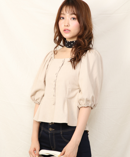 Heather（ヘザー）の「スカーフツキアサコンブラウス　848428（Tシャツ/カットソー・レディース・ホワイト/ブラック/ベージュ/ピンク・FREE）」の20枚目の写真