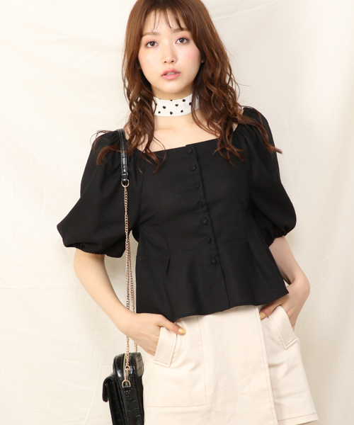 Heather（ヘザー）の「スカーフツキアサコンブラウス　848428（Tシャツ/カットソー・レディース・ホワイト/ブラック/ベージュ/ピンク・FREE）」の21枚目の写真