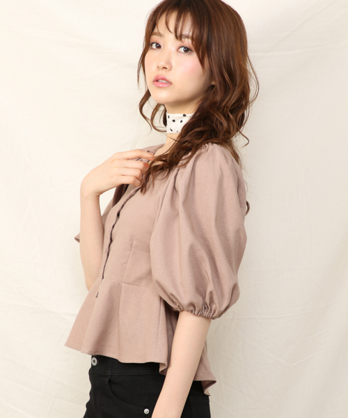 Heather（ヘザー）の「スカーフツキアサコンブラウス　848428（Tシャツ/カットソー・レディース・ホワイト/ブラック/ベージュ/ピンク・FREE）」の19枚目の写真