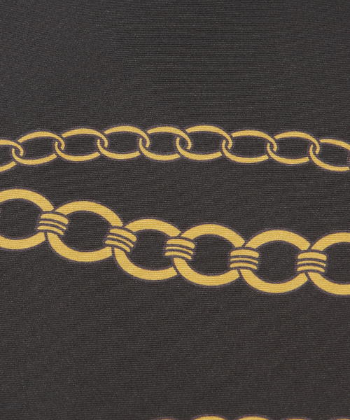 ABAHOUSE（アバハウス）の「【Recency of Mine】幾何学&チェーン柄スカーフ（ストール/ショール・メンズ・ブラック/ブルー/モカ・フリー）」の5枚目の写真