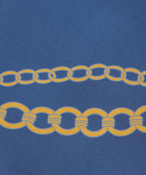 ABAHOUSE（アバハウス）の「【Recency of Mine】幾何学&チェーン柄スカーフ（ストール/ショール・メンズ・ブラック/ブルー/モカ・フリー）」の9枚目の写真