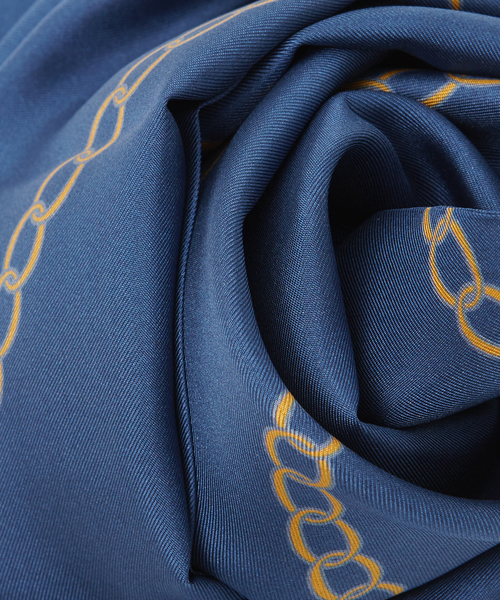 ABAHOUSE（アバハウス）の「【Recency of Mine】幾何学&チェーン柄スカーフ（ストール/ショール・メンズ・ブラック/ブルー/モカ・フリー）」の10枚目の写真