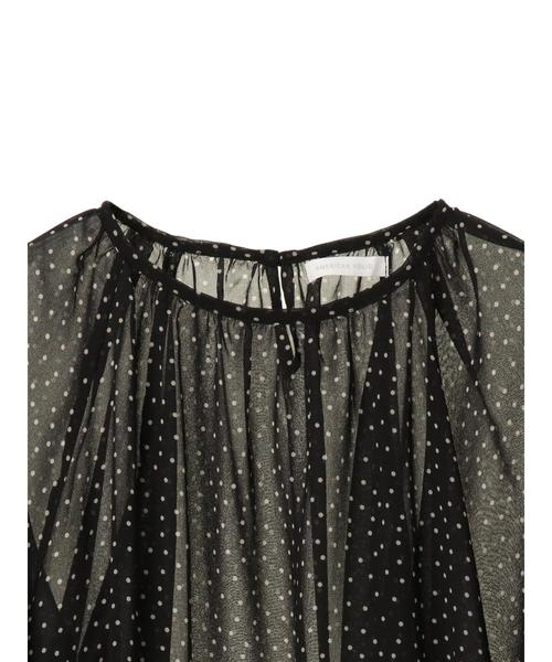 AMERICAN HOLIC（アメリカンホリック）の「ラグランギャザー7分袖ブラウス＊（シャツ/ブラウス・レディース・カーキ/モカ/ドット・FREE）」の9枚目の写真