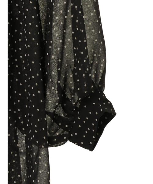 AMERICAN HOLIC（アメリカンホリック）の「ラグランギャザー7分袖ブラウス＊（シャツ/ブラウス・レディース・カーキ/モカ/ドット・FREE）」の8枚目の写真