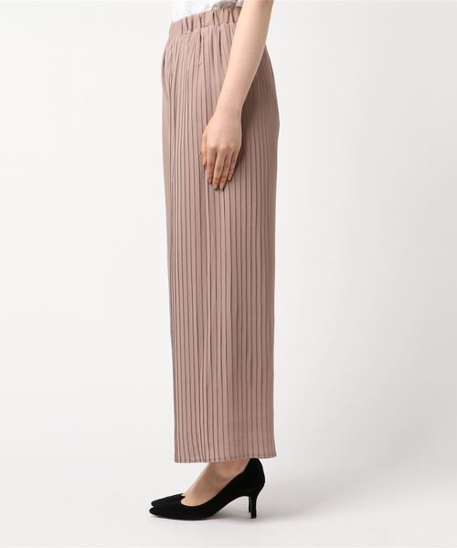 STYLEBLOCK（スタイルブロック）の「プリーツワイドパンツ（その他パンツ・レディース・カーキ/ブルー/グレイッシュベージュ/レンガ・M）」の6枚目の写真