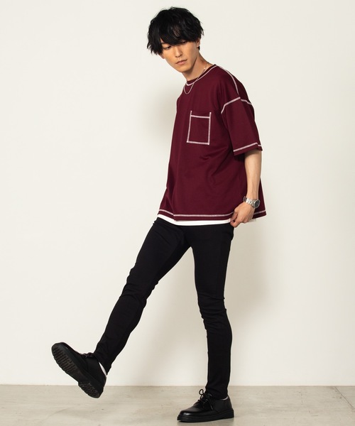 WEGO（ウィゴー）の「WEGO/アクティブストレッチスーパースキニーパンツ（チノパンツ・メンズ・ブラック・LARGE/MEDIUM）」の6枚目の写真