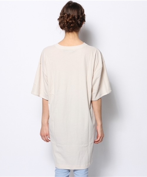 CIAOPANIC（チャオパニック）の「【Ciaopanic】32/-弱強撚天竺ビッグポケTee（ワンピース・レディース・グレー/ネイビー/ブルー/ホワイト・FREE）」の10枚目の写真