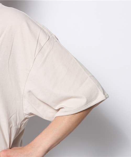 CIAOPANIC（チャオパニック）の「【Ciaopanic】32/-弱強撚天竺ビッグポケTee（ワンピース・レディース・グレー/ネイビー/ブルー/ホワイト・FREE）」の5枚目の写真