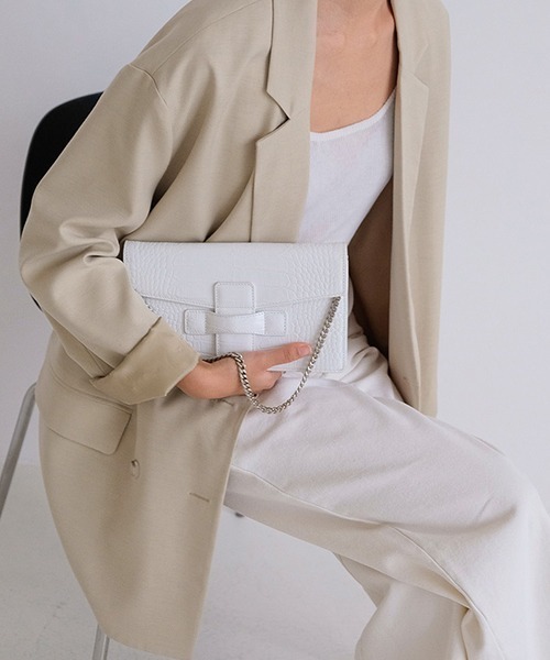 chuclla（チュクラ）の「【chuclla】ビッグシルエット テーラードジャケット cb-3 chw1002（テーラードジャケット・レディース・アイボリー/ブラック/モカ/ペールイエロー・FREE）」の3枚目の写真