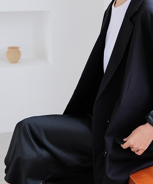 chuclla（チュクラ）の「【chuclla】ビッグシルエット テーラードジャケット cb-3 chw1002（テーラードジャケット・レディース・アイボリー/ブラック/モカ/ペールイエロー・FREE）」の17枚目の写真