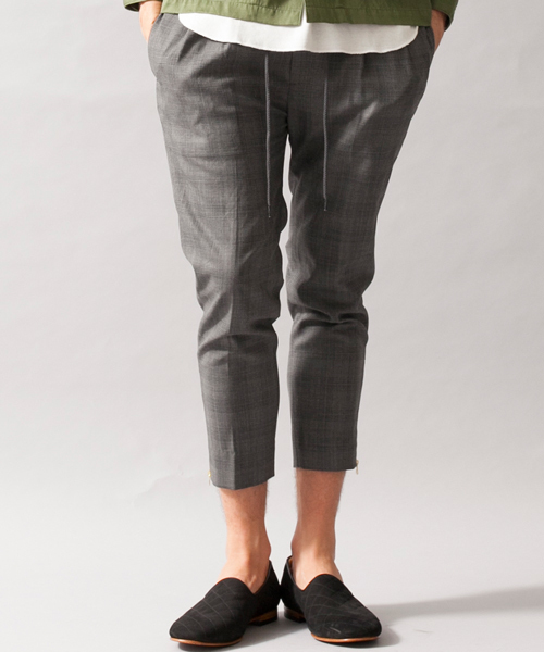 MONKEY TIME（モンキータイム）の「MT ∴ T/W シルク ジップ イージー スラックス/パンツ ◆（スラックス・メンズ・グレー・X-LARGE/LARGE/MEDIUM/SMALL）」の11枚目の写真