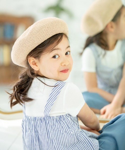 GLOBAL WORK（グローバルワーク）の「【キッズ】サーモベレー/865514（ハンチング/ベレー帽・キッズ・ブラック/ベージュ・MEDIUM/LARGE）」の2枚目の写真